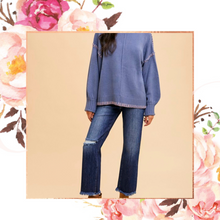 Load image into Gallery viewer, Dark Straight Leg Frayed Hem Jeans