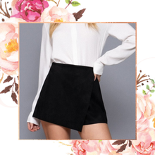 Load image into Gallery viewer, Front Wrap Suede Skort