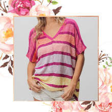 Load image into Gallery viewer, Multi Striped Knit Top
