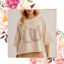 Load image into Gallery viewer, Horse Shoe Jacquard Sweater