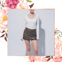Load image into Gallery viewer, Vegan Leather Wrap Skort