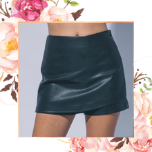 Load image into Gallery viewer, Vegan Leather Wrap Skort