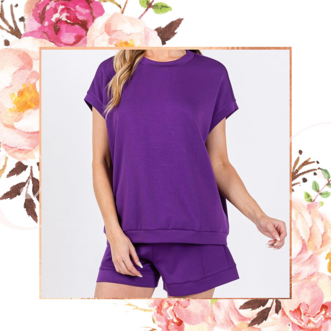 Purple Scuba Top