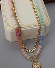Load image into Gallery viewer, Beaded Beauty Layered Heart Necklace