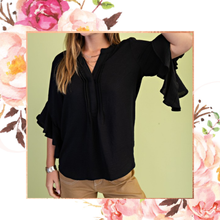 Load image into Gallery viewer, Ruffled Bell Sleeve Blouse