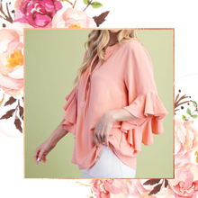 Load image into Gallery viewer, Ruffled Bell Sleeve Blouse