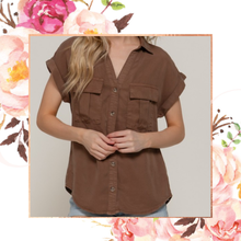 Load image into Gallery viewer, Button Down Tencel Top