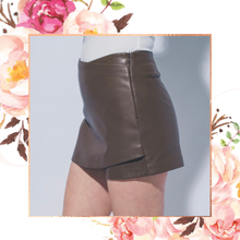 Load image into Gallery viewer, Vegan Leather Wrap Skort