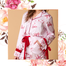 Load image into Gallery viewer, Wrapped in a Bow Satin PJ Set