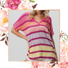Load image into Gallery viewer, Multi Striped Knit Top
