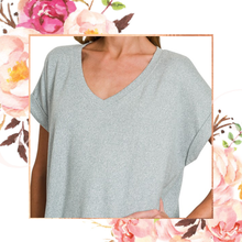 Load image into Gallery viewer, Melange Hacci V-Neck Top