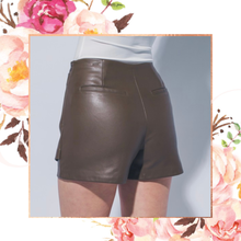 Load image into Gallery viewer, Vegan Leather Wrap Skort