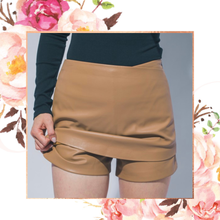 Load image into Gallery viewer, Vegan Leather Wrap Skort