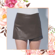 Load image into Gallery viewer, Vegan Leather Wrap Skort