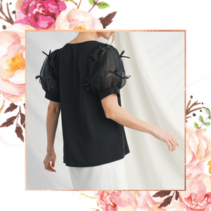 Little Black Bow Blouse