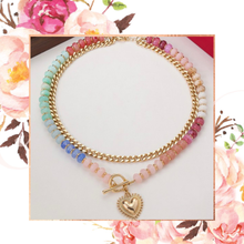 Load image into Gallery viewer, Beaded Beauty Layered Heart Necklace