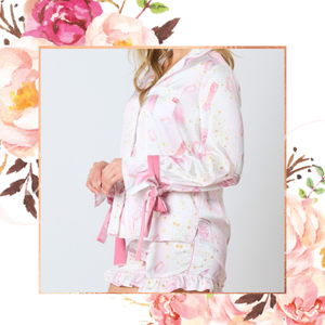 Pop the Bubbly Satin PJ Set