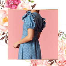 Load image into Gallery viewer, Polka Dot Denim Button Down Dress