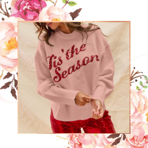 Blush Tis the Season Sweater