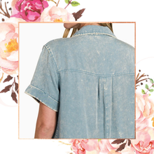 Load image into Gallery viewer, Tencel Mineral Washed Collared Shirt Dress