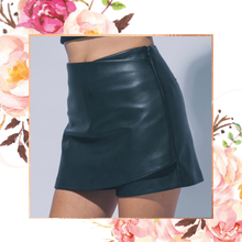 Load image into Gallery viewer, Vegan Leather Wrap Skort