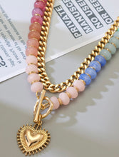 Load image into Gallery viewer, Beaded Beauty Layered Heart Necklace