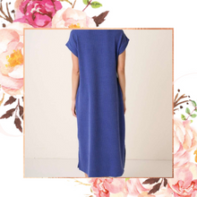 Load image into Gallery viewer, Royal Ribbed Midi Dress