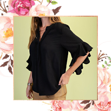 Load image into Gallery viewer, Ruffled Bell Sleeve Blouse