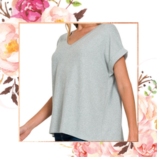 Load image into Gallery viewer, Melange Hacci V-Neck Top