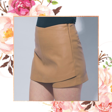Load image into Gallery viewer, Vegan Leather Wrap Skort