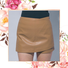 Load image into Gallery viewer, Vegan Leather Wrap Skort