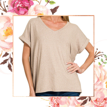 Load image into Gallery viewer, Melange Hacci V-Neck Top