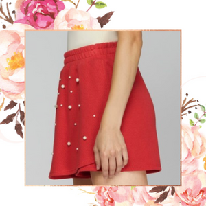 Red Pearl Skort