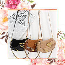 Load image into Gallery viewer, Suede &amp; Leather Chic Crossbody