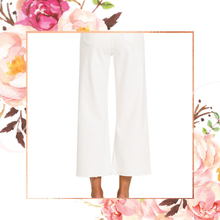 Load image into Gallery viewer, High Rise Wide Leg Cropped White Denim