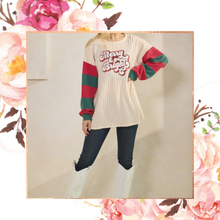 Load image into Gallery viewer, Merry &amp; Bright Sequin Colorblock Pullover