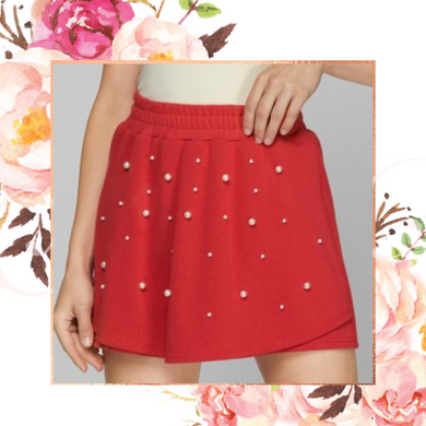 Red Pearl Skort