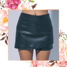 Load image into Gallery viewer, Vegan Leather Wrap Skort