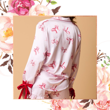 Load image into Gallery viewer, Wrapped in a Bow Satin PJ Set