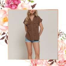 Load image into Gallery viewer, Button Down Tencel Top