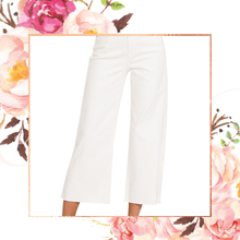 Load image into Gallery viewer, High Rise Wide Leg Cropped White Denim