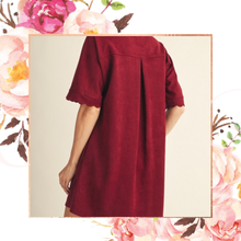 Load image into Gallery viewer, Scalloped Suede Button Down Dress