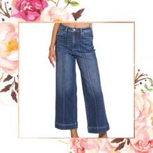 Load image into Gallery viewer, High Rise Wide Leg Pintuck Denim