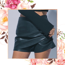 Load image into Gallery viewer, Vegan Leather Wrap Skort