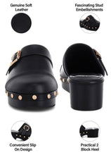 Load image into Gallery viewer, Studded Leather Clogs