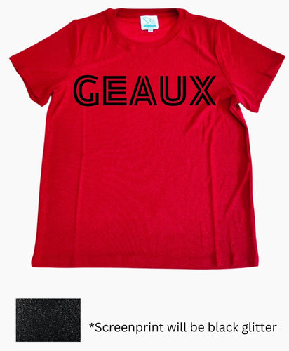 Red Sparkle Original Signature Tee - GEAUX