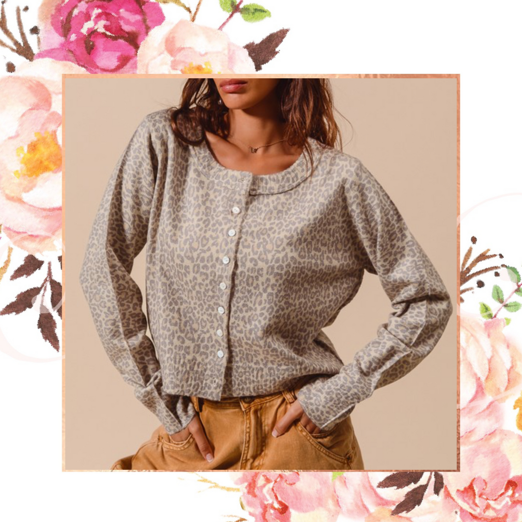 Two Tone Vintage Oat Leo Cardi