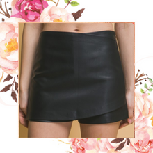 Load image into Gallery viewer, Vegan Leather Wrap Skort