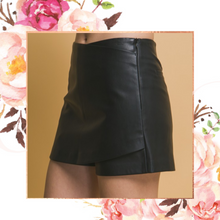 Load image into Gallery viewer, Vegan Leather Wrap Skort