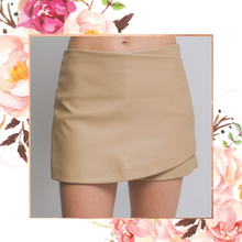 Load image into Gallery viewer, Vegan Leather Wrap Skort